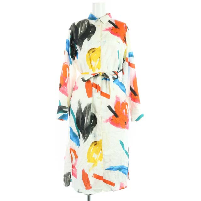 ポールスミス PAUL SMITH シャツワンピース ロング リボン 総柄  