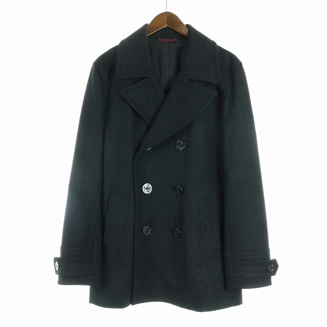ポールスミス PAUL SMITH ピーコート Pコート ウール カシミヤ混 XL 黒 