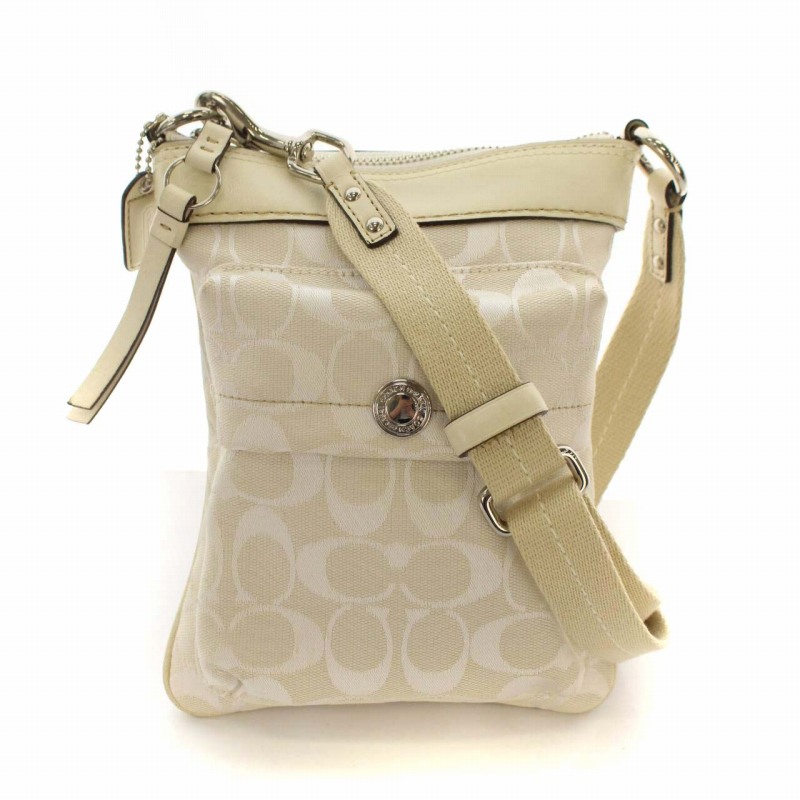 コーチ COACH ショルダーバッグ シグネチャー 6442 ポシェット 鞄 白 