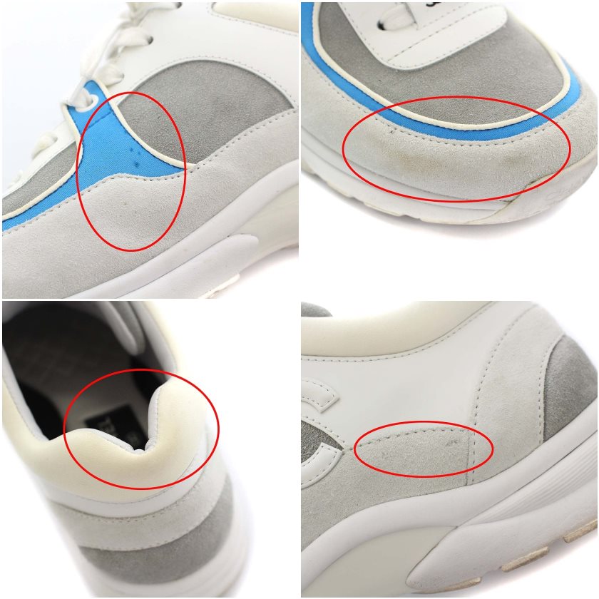 【正規】極美 シャネル CHANEL G33746 ココマーク スニーカー 40 CHANEL シャネル G33746 ココマーク ローカット スニーカー ホワイト系