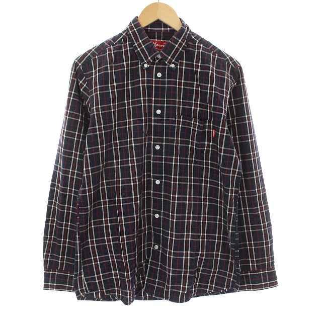 シュプリーム SUPREME ボタンダウン 長袖 チェック シャツ コットン M 