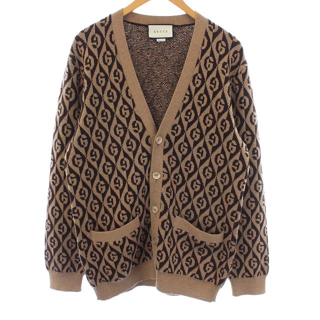 グッチ GUCCI 2019年製 G RAMBUS WOOL CARDIGAN 長袖 ニット 