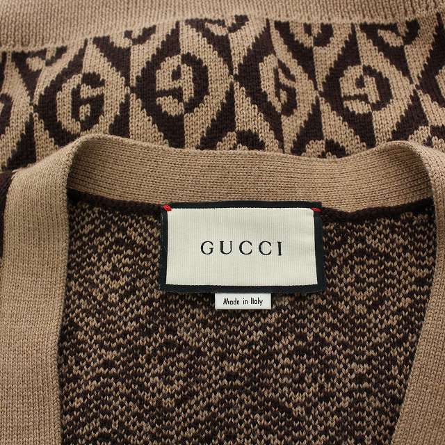 グッチ GUCCI 2019年製 G RAMBUS WOOL CARDIGAN 長袖 ニット