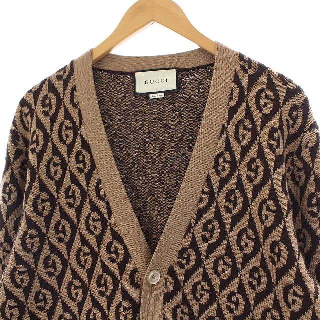 美品✨グッチ カーディガン G RAMBUS 595511 ウール ロゴ M グッチ GUCCI 2019年製 G RAMBUS WOOL CARDIGAN 長袖 ニット