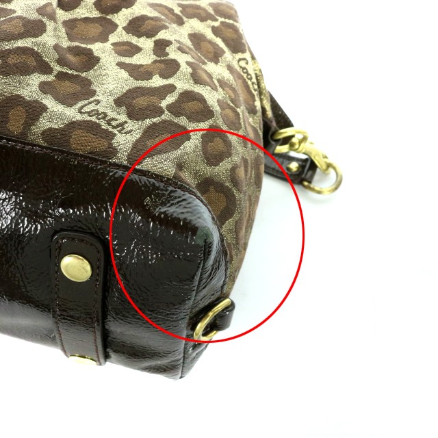 コーチ COACH ハンドバッグ ショルダーバッグ 2way レオパード柄