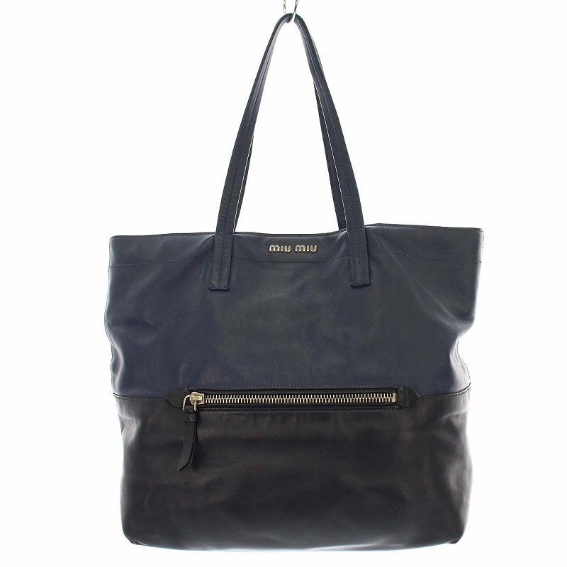 ミュウミュウ miumiu トートバッグ ショルダーバッグ A4 サイズ レザー 