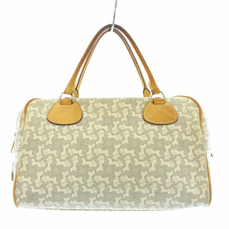 セリーヌ CELINE ボストンバッグ サルキー プリント 馬車柄 総柄  