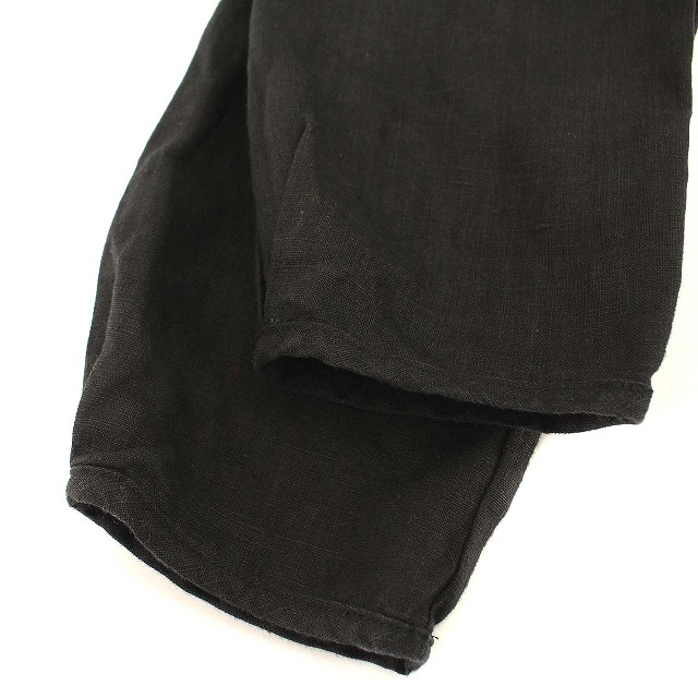 フォグリネンワーク Fog Linen Work Flw ワンピース 麻100 リネン ロング 長袖 F 黒 ブラック G レディース 081 ベクトルパーク