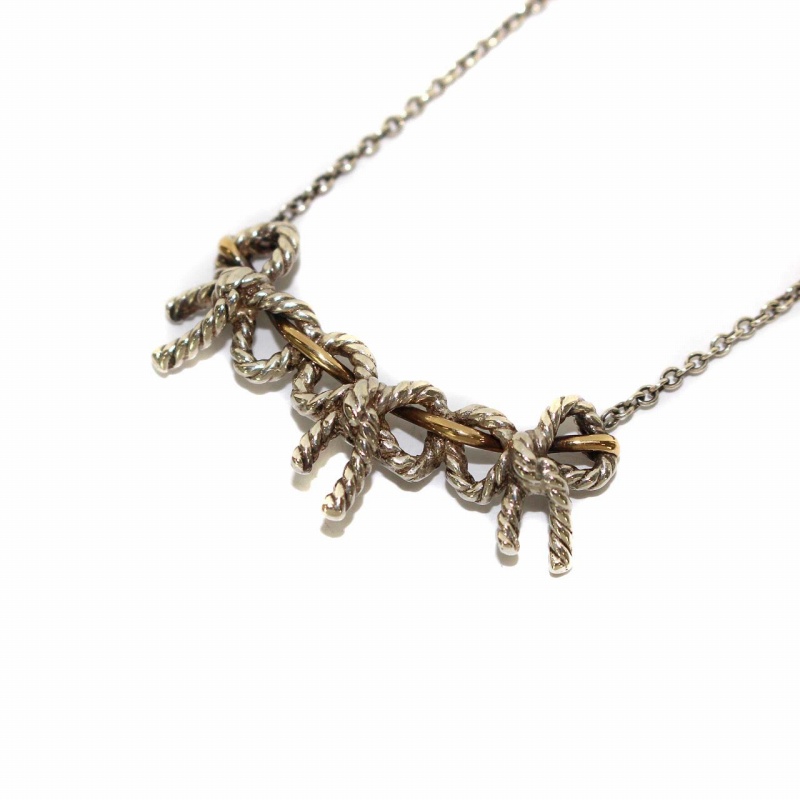ティファニー TIFFANY & CO. ネックレス ペンダント リボン 3連 