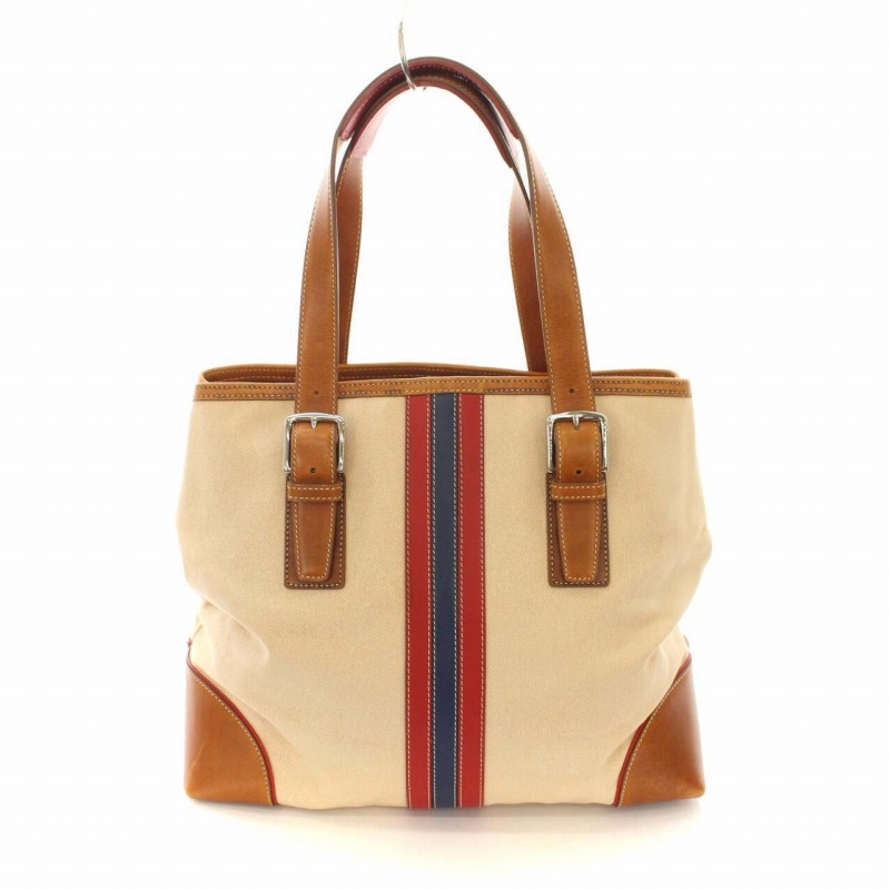コーチ COACH トートバッグ キャンバス レザー 6020 マルチストライプ 