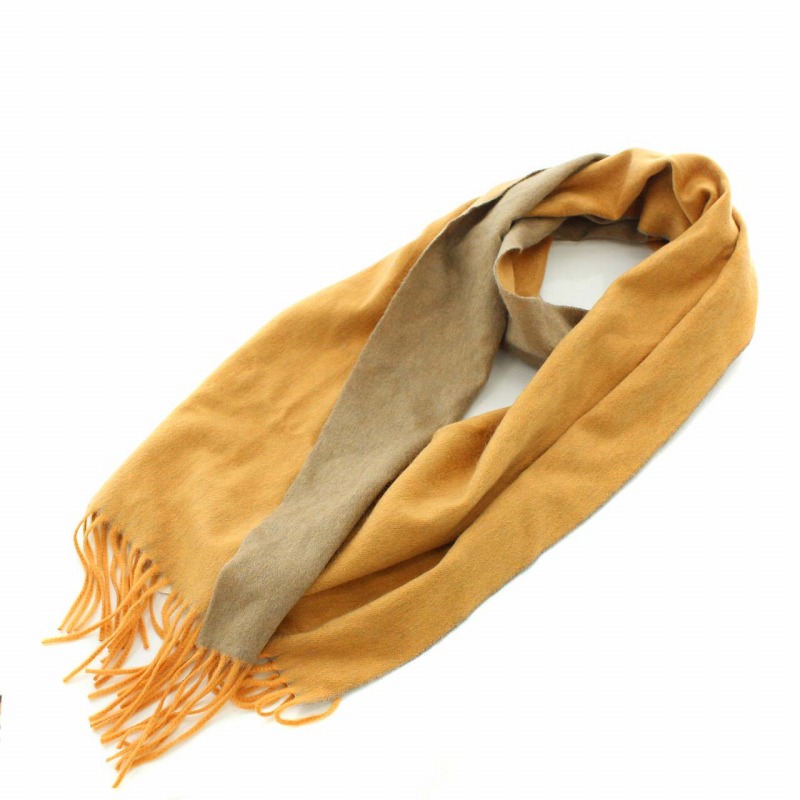 ランバン Lanvin コレクション Collection マフラー ストール フリンジ カシミヤ F ベージュ オレンジ Yt レディース 081 ベクトルパーク
