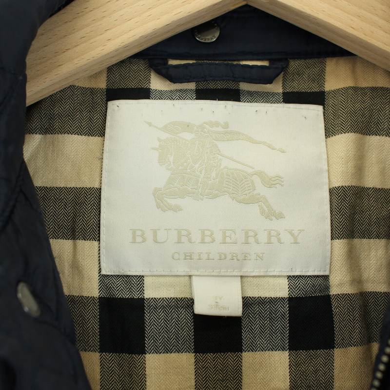 バーバリー チルドレン BURBERRY CHILDREN フードキルティングジャケット 中綿 ポリエステル 3Y 100cm 紺 ネイビー /BM キッズ
