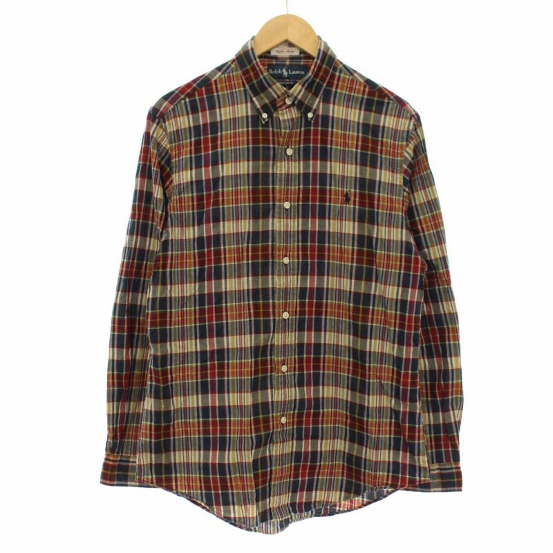 ラルフローレン RALPH LAUREN ボタンダウンシャツ チェック BD 長袖 M