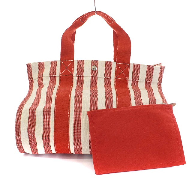 エルメス HERMES カンヌMM トートバッグ ハンドバッグ キャンバス 