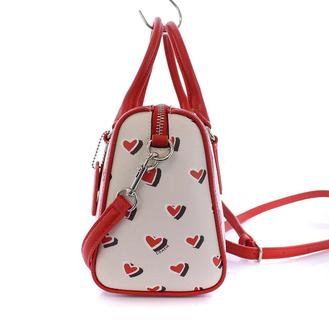 未使用品 コーチ COACH バレンタイン ハートプリント ミニベネット  