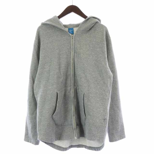 グッドオン GOOD ON パーカー 裏起毛 ジップアップ L グレー /RY35 メンズ