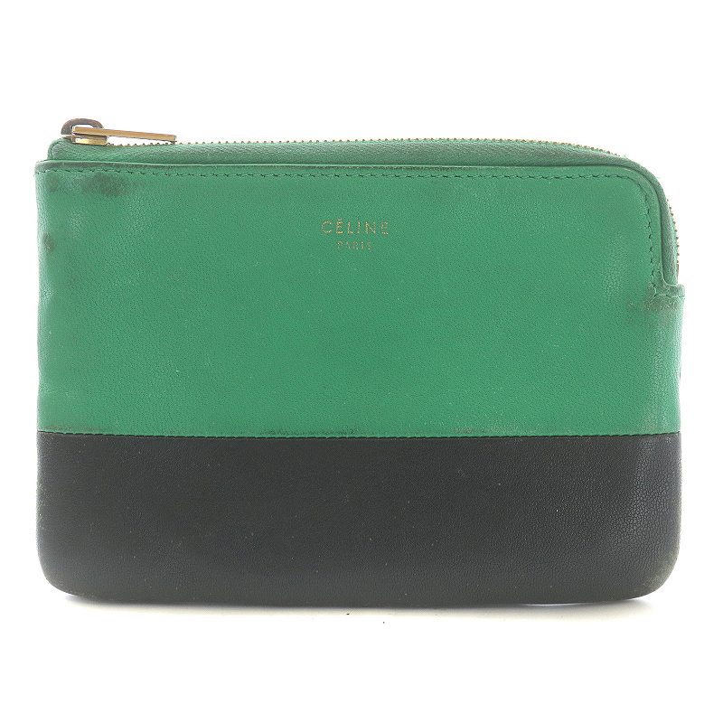 セリーヌ CELINE ソロ コインケース 小銭入れ キーリング バイカラー 