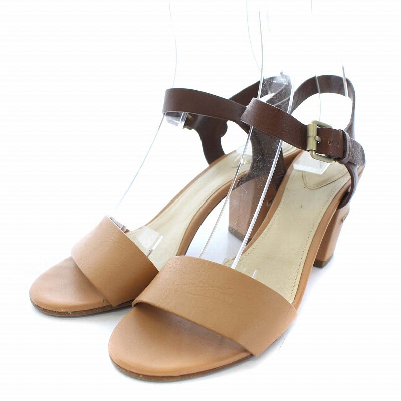 クロエ CHLOE サンダル ストラップ バイカラー レザー チャンキー 