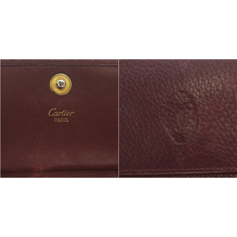 カルティエ Cartier マストライン 三つ折り財布 コンパクト