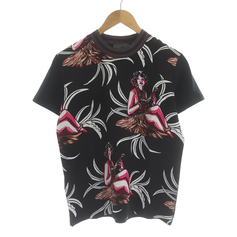 プラダ PRADA 14SS アロハ フラガール Tシャツ カットソー クルー 