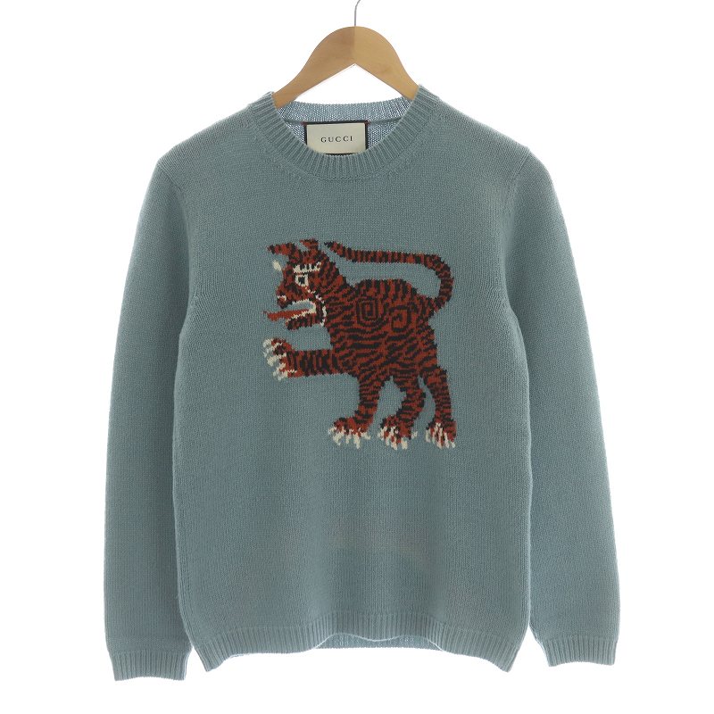 グッチ GUCCI 16SS インターシャ ニット セーター クルーネック プル 