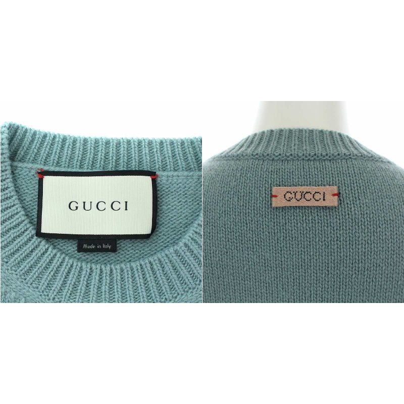 グッチ GUCCI 16SS インターシャ ニット セーター クルーネック プル 