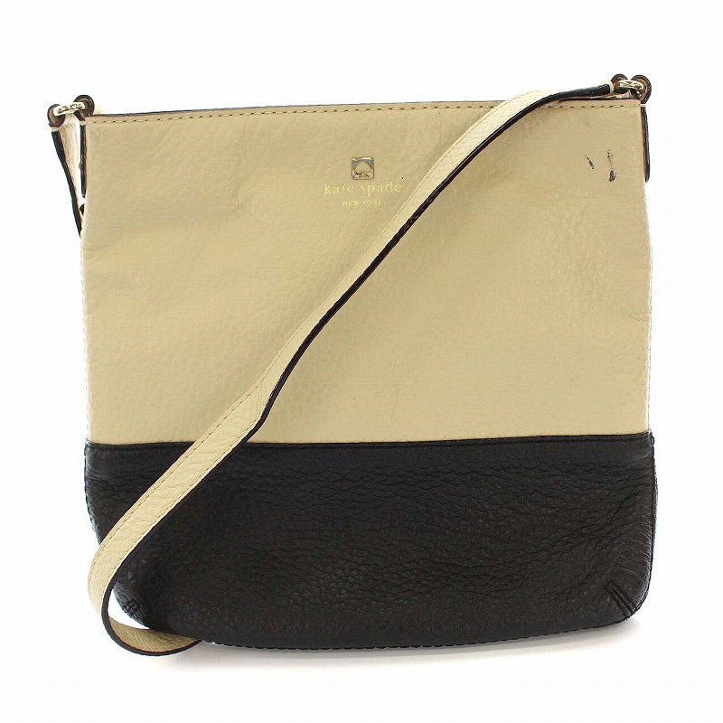ケイトスペード KATE SPADE ショルダーバッグ レザー バイカラー 