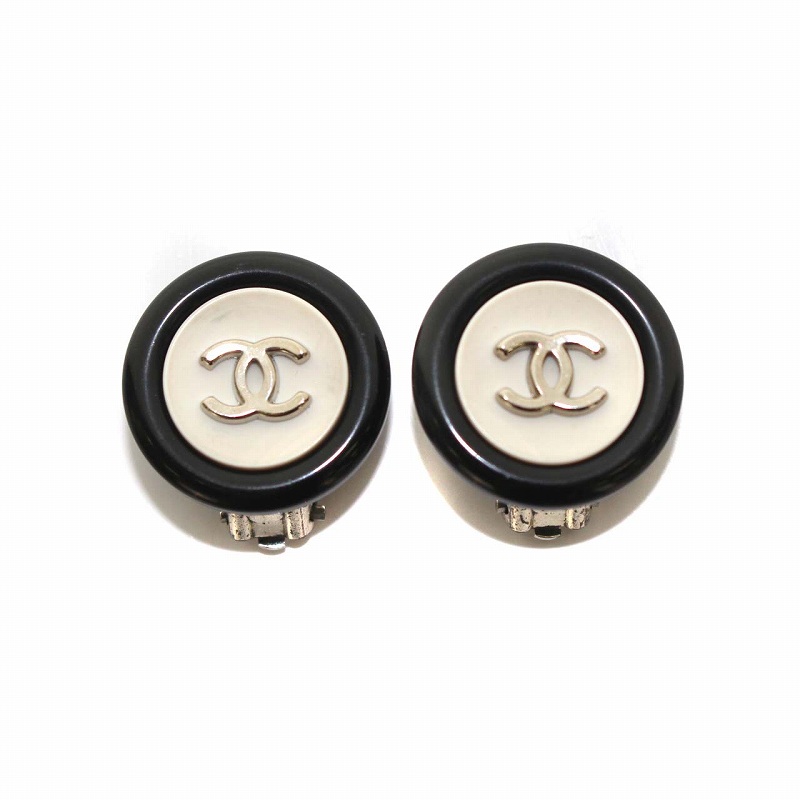 シャネル CHANEL ヴィンテージ 96P ココマーク イヤリング サークル 