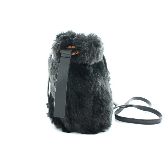 フルラ FURLA ショルダーバッグ ファー 黒 ブラック /TY レディース 