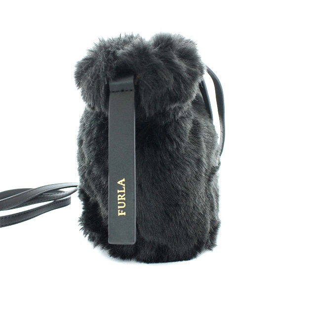 フルラ FURLA ショルダーバッグ ファー 黒 ブラック /TY レディース 