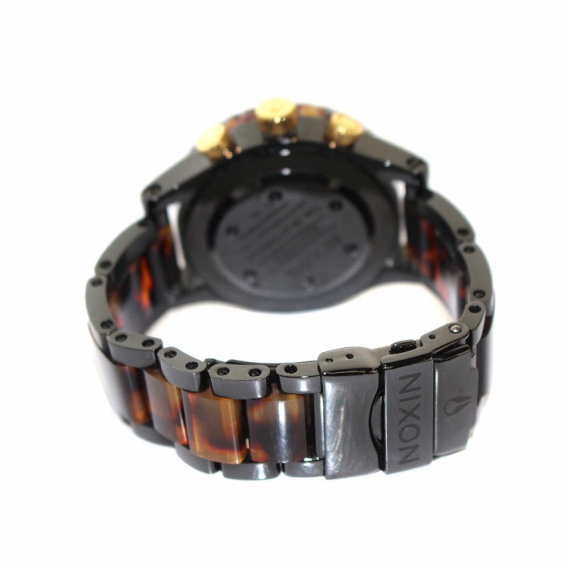 ニクソン NIXON 38-20 CHRONO ALL BLACK TORTOISE 腕時計 クロノグラフ 