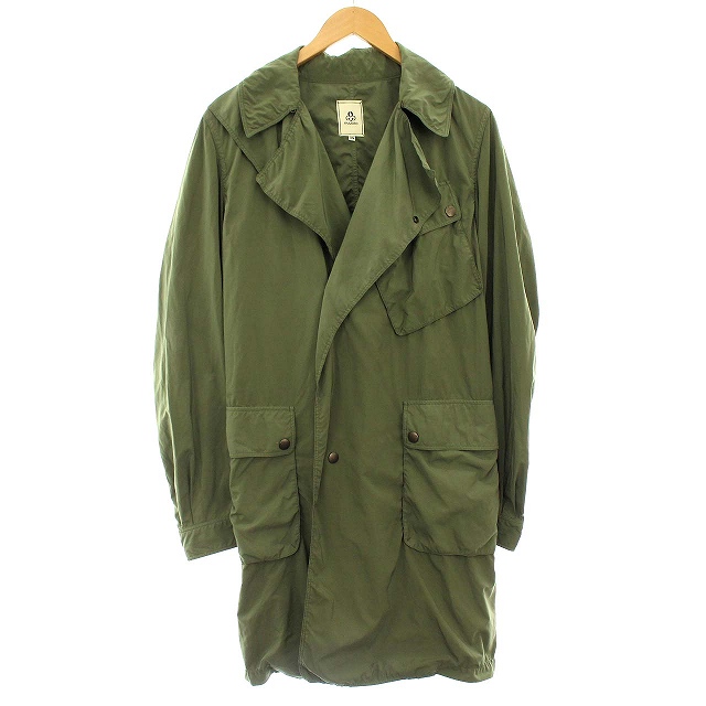 マンド Mando ナイロン コート トレンチコート ロング 38 M カーキ G メンズ 081 ベクトルパーク
