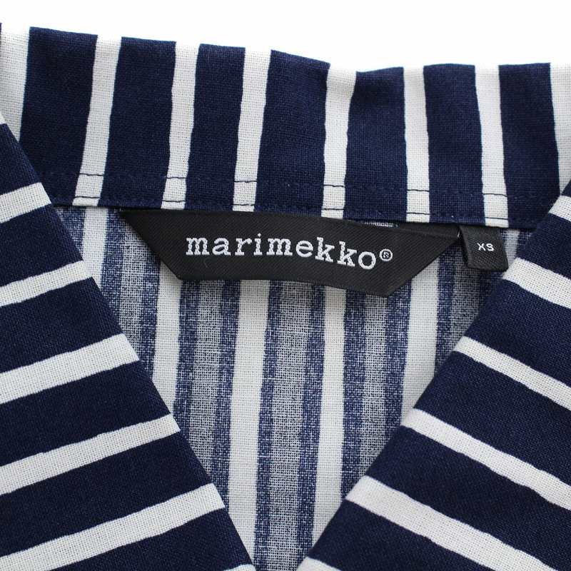 マリメッコ marimekko 2017年製 JOKAPOIKA シャツ 長袖 ストライプ