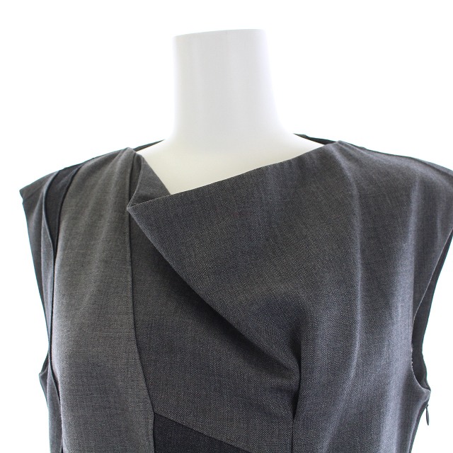 ボッテガヴェネタ Bottega Veneta ノースリーブ ワンピース ロング ビーズ 総柄 38 S グレー Kh レディース 081 ベクトルパーク