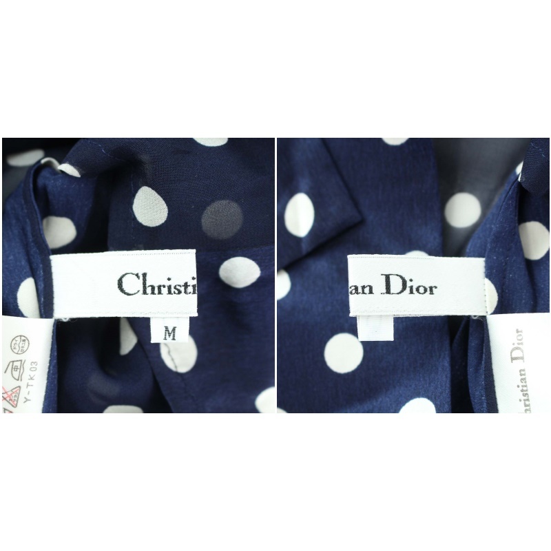 クリスチャンディオール Christian Dior ブラウス シャツ 長袖 シアー 