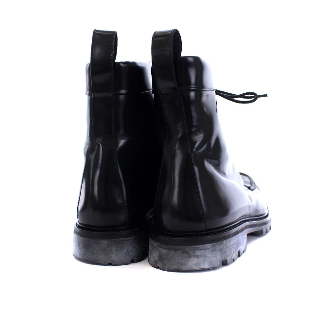 グッチ GUCCI ショートブーツ レースアップ スクエアトゥ レザー 43