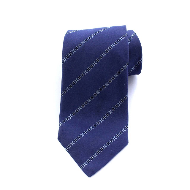 ルイヴィトン LOUIS VUITTON ネクタイ モノグラム ストライプ 絹  