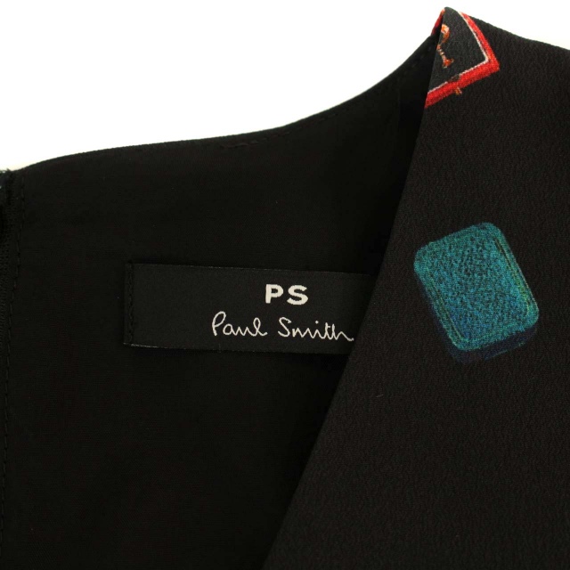 ★Paul Smith ポールスミス★ワンピース（38）★黒✕ネイビー★ 中古・古着通販】PAUL SMITH (ポールスミス) カラーコントラストカフス
