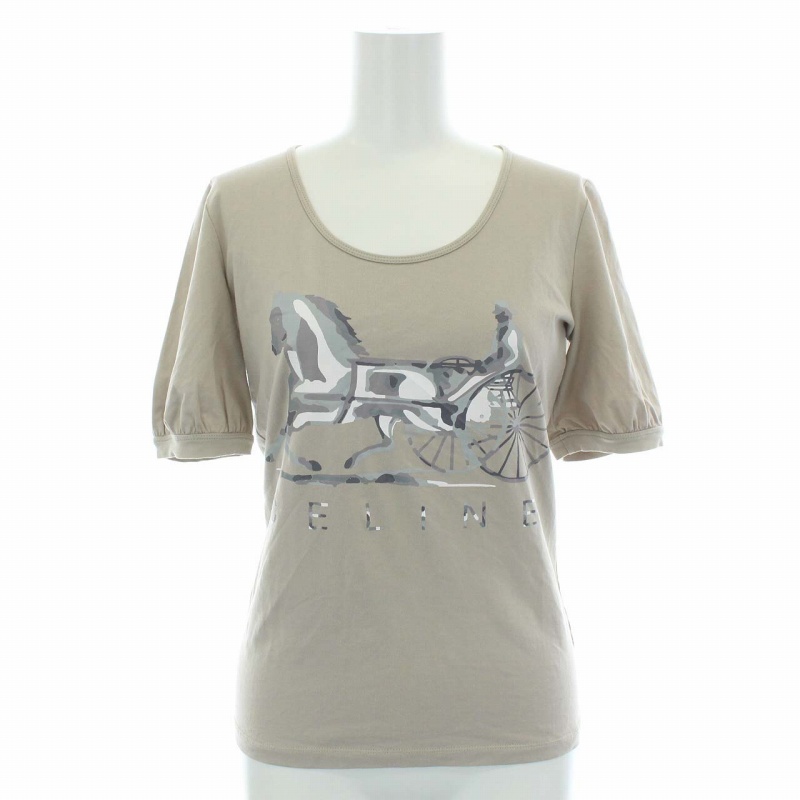セリーヌ CELINE Tシャツ カットソー ラウンドネック 半袖 馬車 