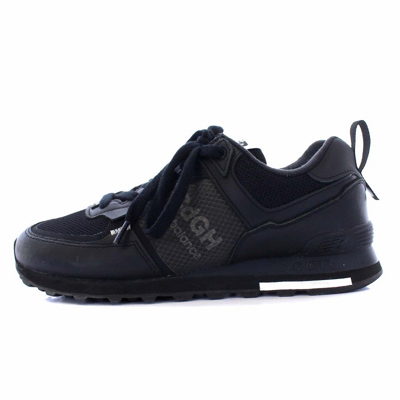 【574】ニューバランス 26.0cm/黒 ブラック newbalance メンズ スニーカー 中古 古着 yy4740