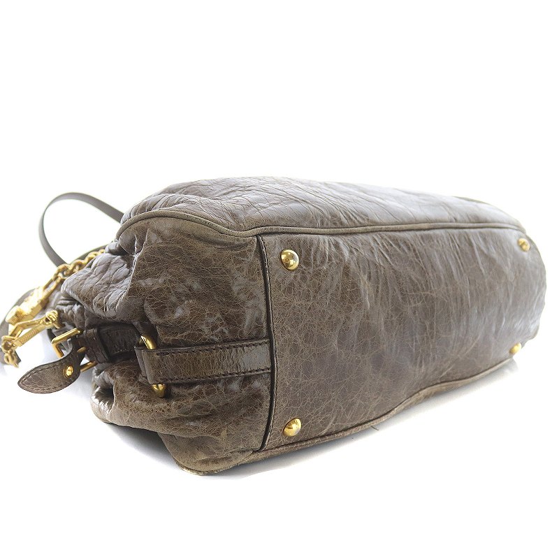 ミュウミュウ miumiu ハンドバッグ ショルダーバッグ 2way ロゴ