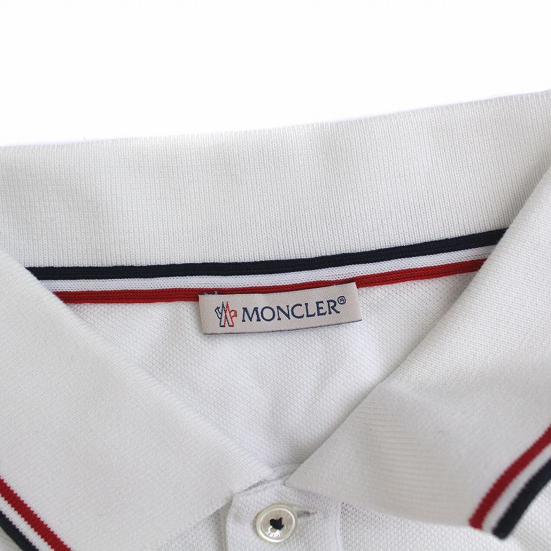 MONCLER ポルトガル製 半袖ボタンダウンポロシャツ XL ホワイト MONCLER ポルトガル製 半袖ボタンダウンポロシャツ XL ホワイト