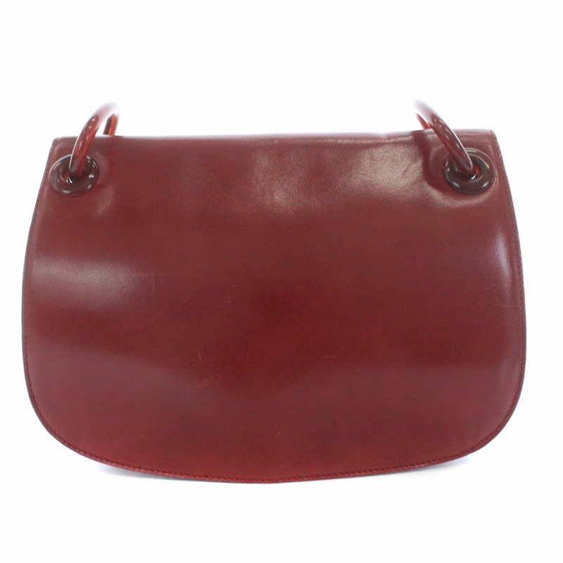 プラダ PRADA ショルダーバッグ ハンドバッグ レザー プラスチック 