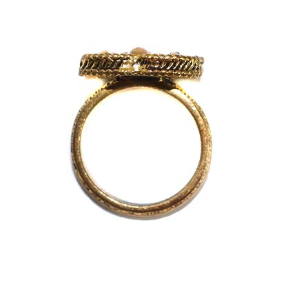 シャネル CHANEL 指輪 リング ココマーク ストーン 12号 11A イエロー 