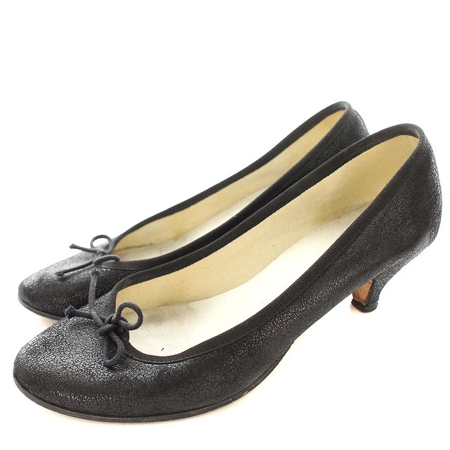 大人気】repetto レペット ブラック バレエシューズ 38 24 レザー
