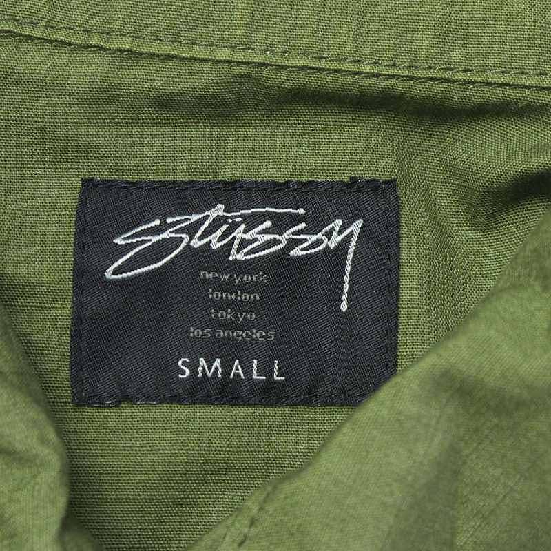 ステューシー STUSSY ミリタリージャケット ステンカラー ロゴ 刺繍 S ステューシー STUSSY ミリタリージャケット ステンカラー ロゴ 刺繍 S
