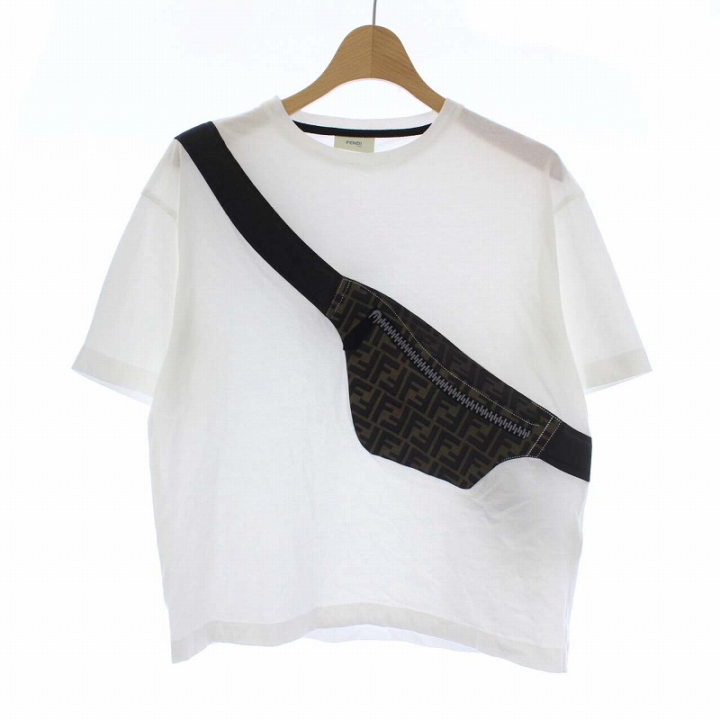 フェンディ FENDI 子供服 ズッカ バッグプリント 半袖 Tシャツ 