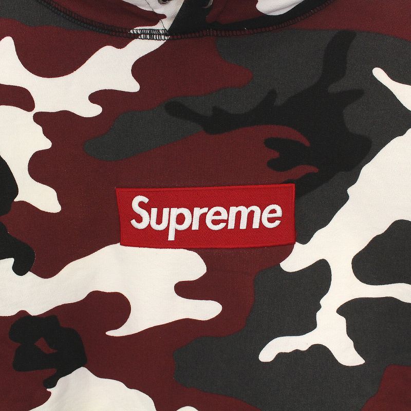 シュプリーム SUPREME 13AW Box Logo Hooded Sweatshirt Red Camo 