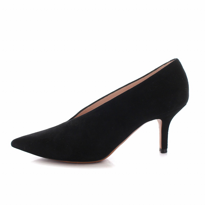 37 セリーヌ フィービー期 Vネック パンプス ポインテッドトゥ 黒 37 セリーヌ フィービー期 Vネック パンプス ポインテッドトゥ 黒