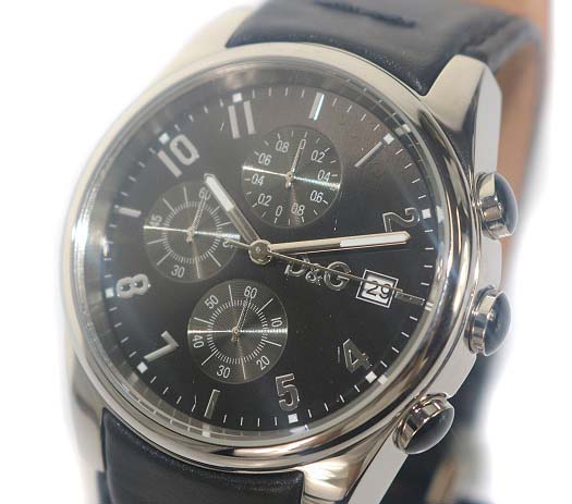 ♥️ 動作品 D&G Sandpiper クロノグラフ アナログ時計　ステンレス ♥️ 動作品 D&G Sandpiper クロノグラフ アナログ時計